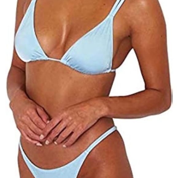 Women’s Light Blue double strap Bikini swim set Sz M nwot, 017 - Picture 5 of 6